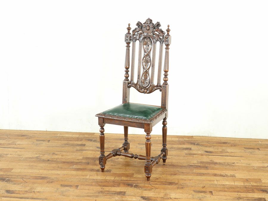 アンティーク 張替済ダイニングチェア 64928c