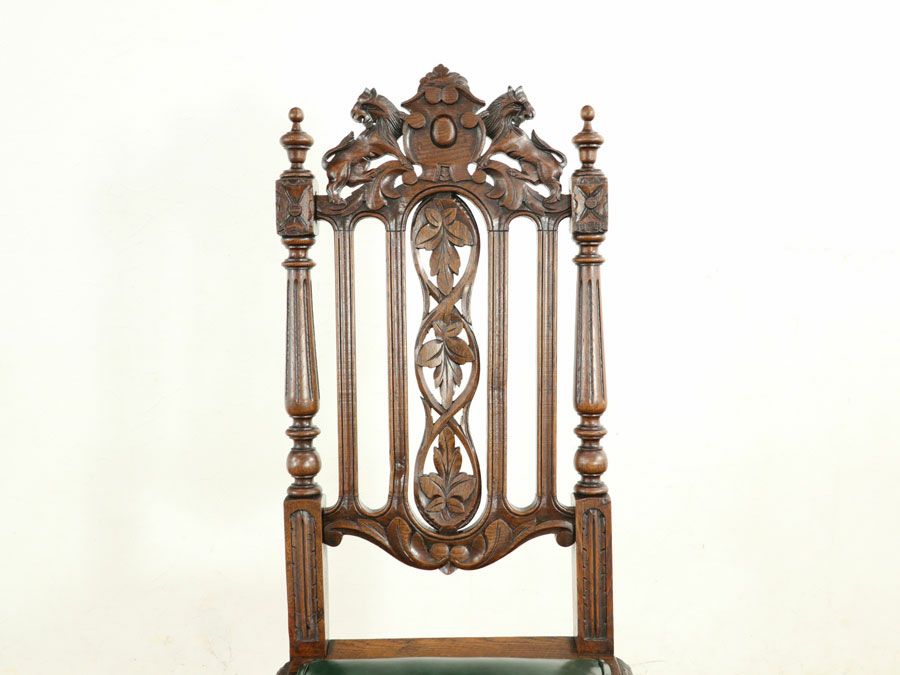 アンティーク 張替済ダイニングチェア 64928c