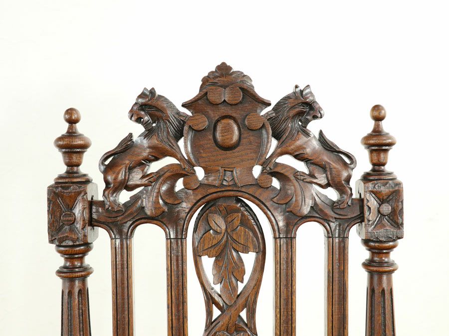 アンティーク 張替済ダイニングチェア 64928c