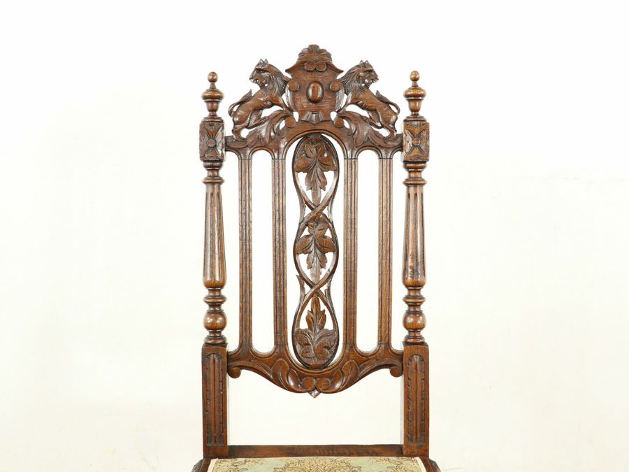 アンティーク 張替済ダイニングチェア 64928e