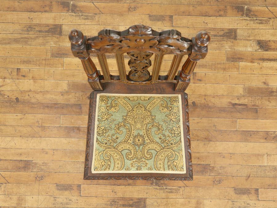 アンティーク 張替済ダイニングチェア 64928e