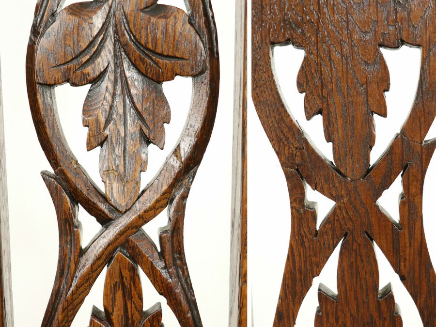 アンティーク 張替済ダイニングチェア 64928e