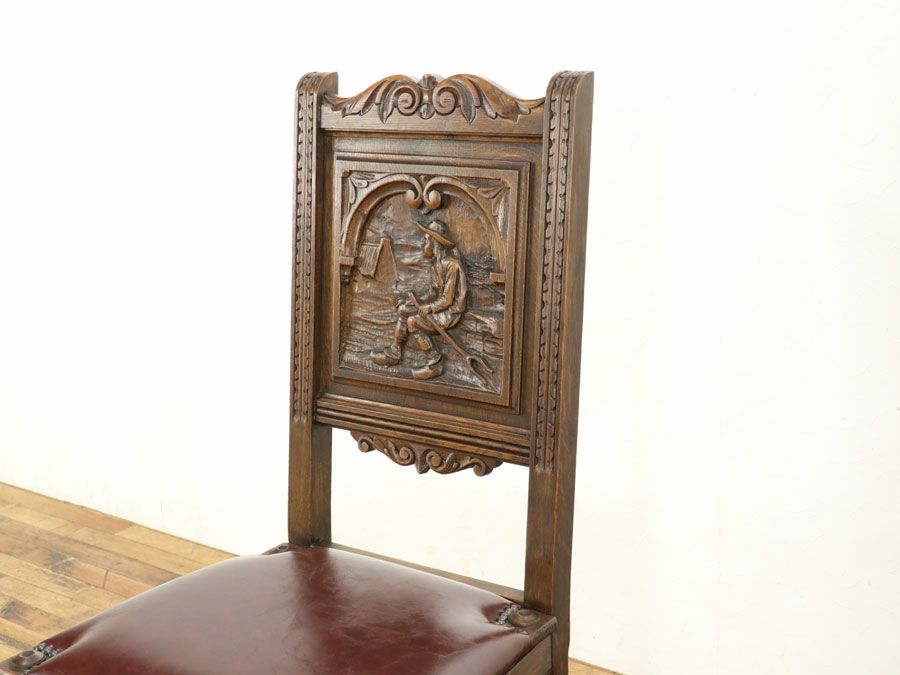 アンティーク家具 張替済チェア 64807g