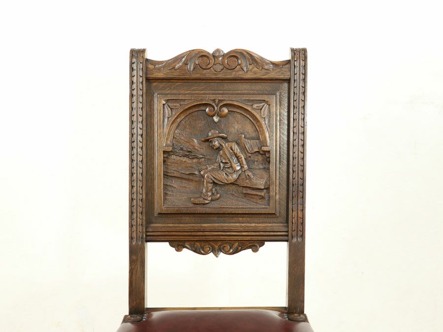 アンティーク家具 張替済チェア 64807h