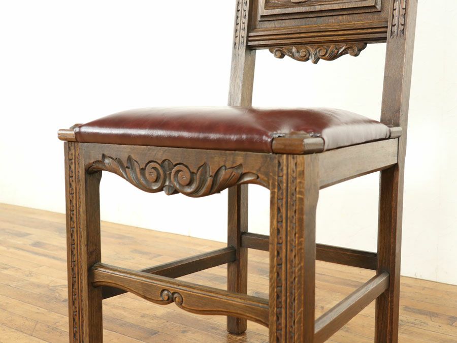 アンティーク家具 張替済チェア 64807h