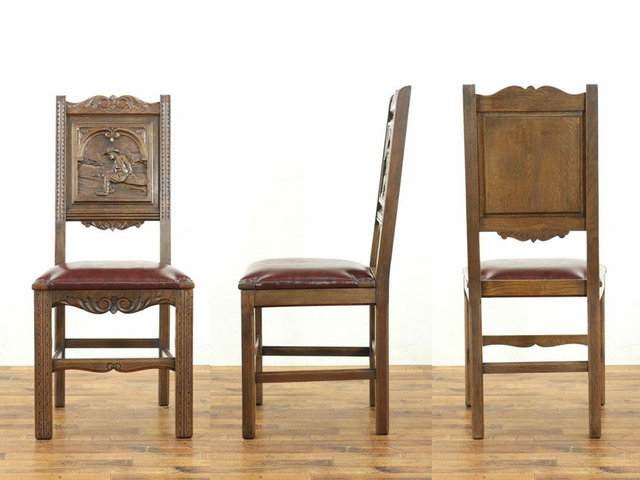 アンティーク家具 張替済チェア 64807h