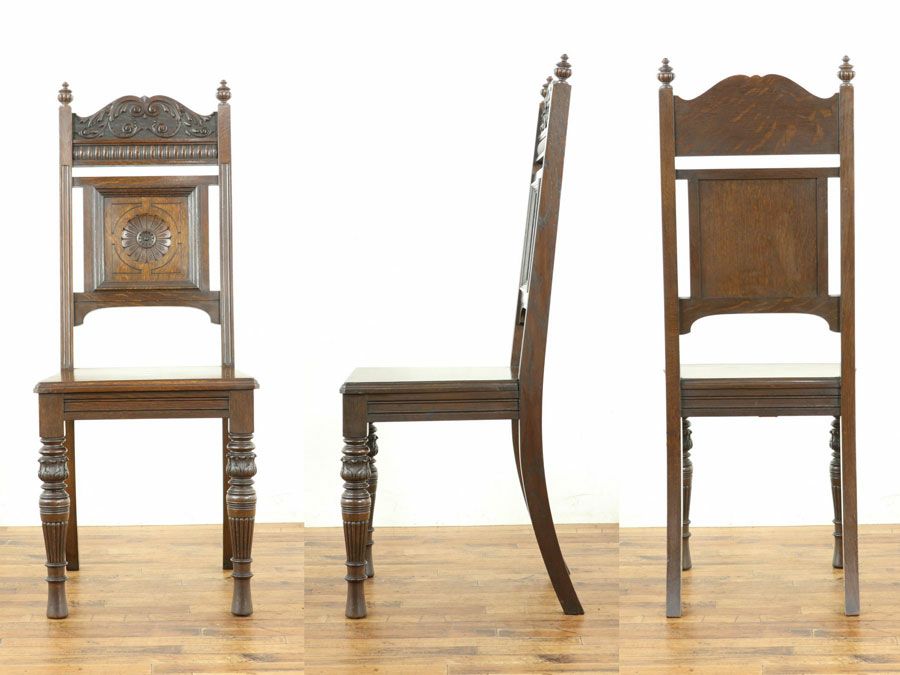 イギリスアンティーク ハイバックホールチェア 59195 | アンティーク