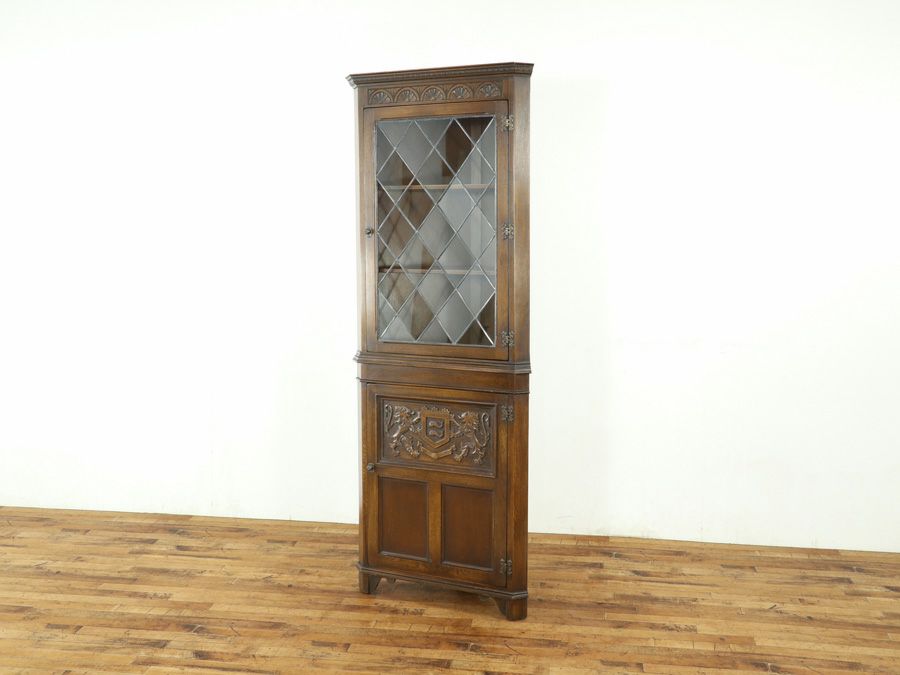 アンティーク家具 コーナーキャビネット 59085