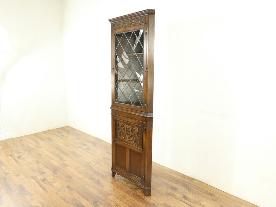 アンティーク家具 コーナーキャビネット 59085