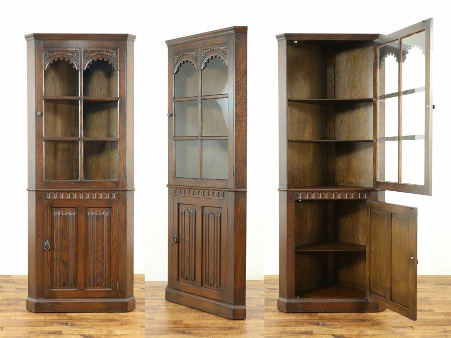 アンティーク家具 コーナーキャビネット 59038