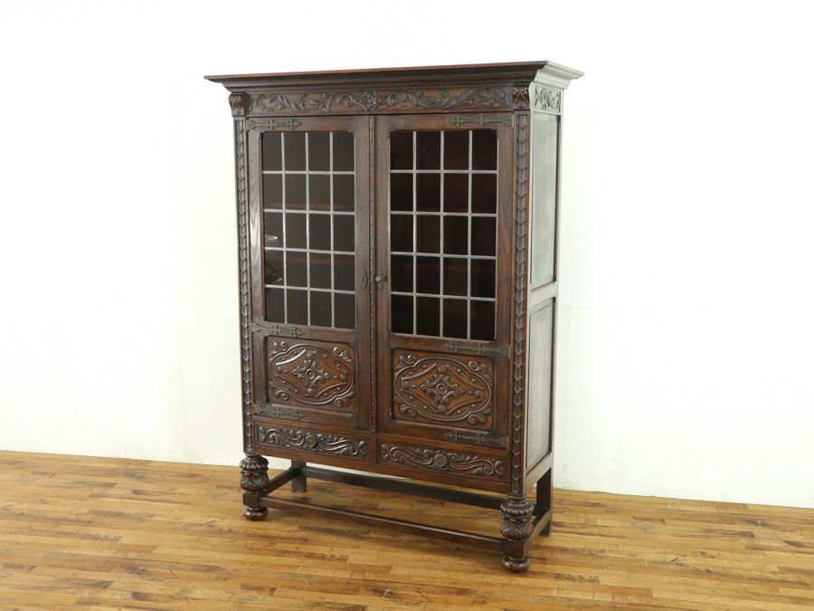 英国アンティーク家具 キャビネット 64302b