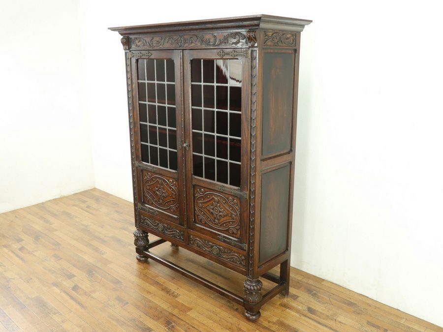 英国アンティーク家具 キャビネット 64302b