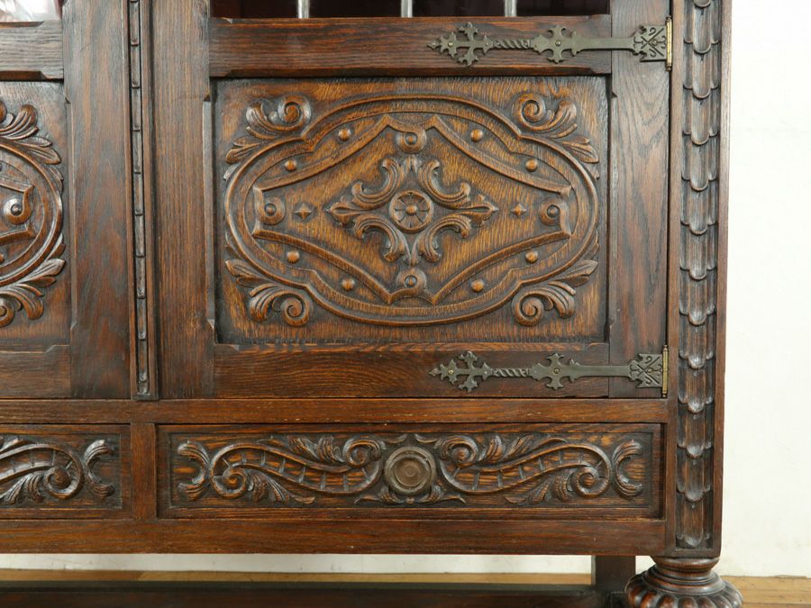 英国アンティーク家具 キャビネット 64302b