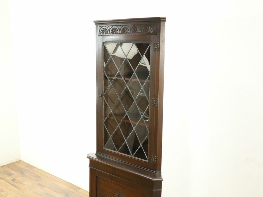 アンティーク家具 コーナーキャビネット 59039