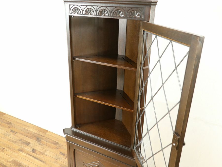 アンティーク家具 コーナーキャビネット 59039