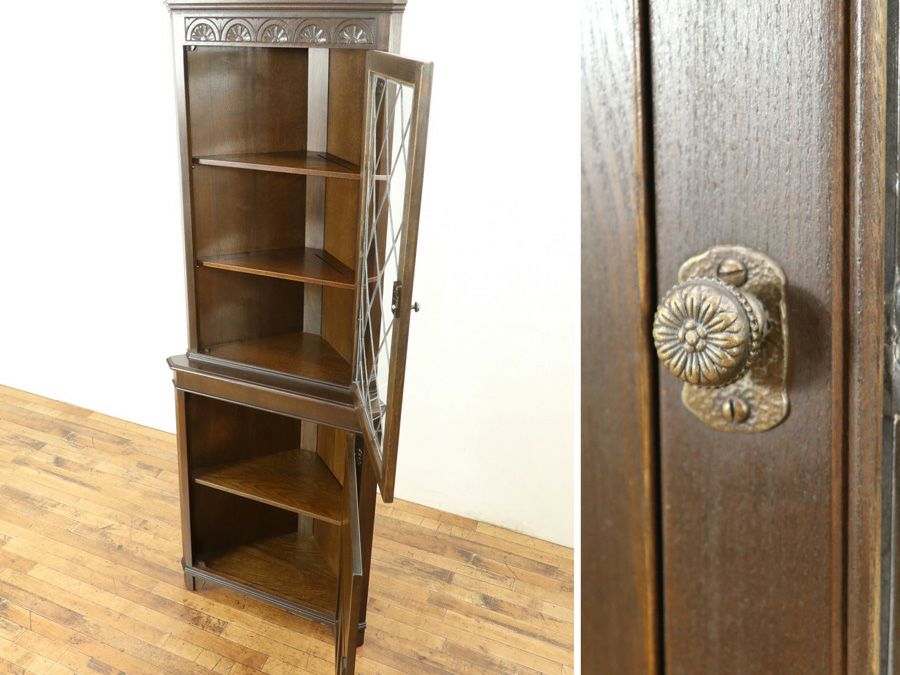 アンティーク家具 コーナーキャビネット 59039