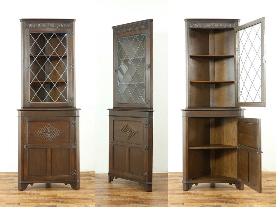 アンティーク家具 コーナーキャビネット 59039