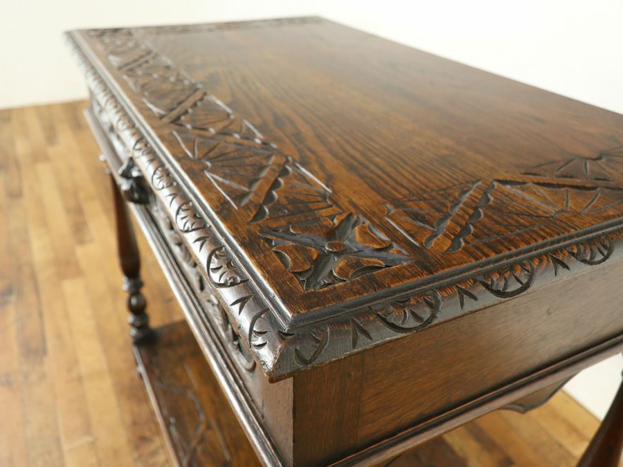 引き出し付きタイプ イギリス アンティーク家具 サイドテーブル 59192
