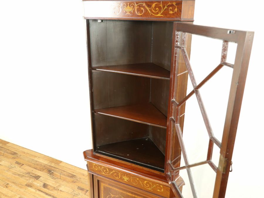 アンティーク家具 コーナーキャビネット 59069