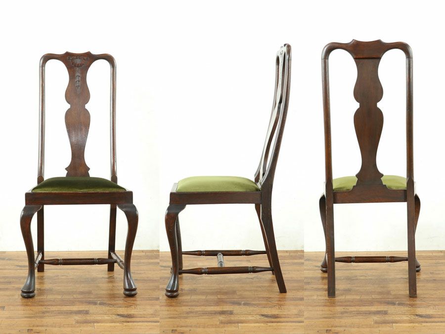 イギリス アンティーク 張替済チェア 59064