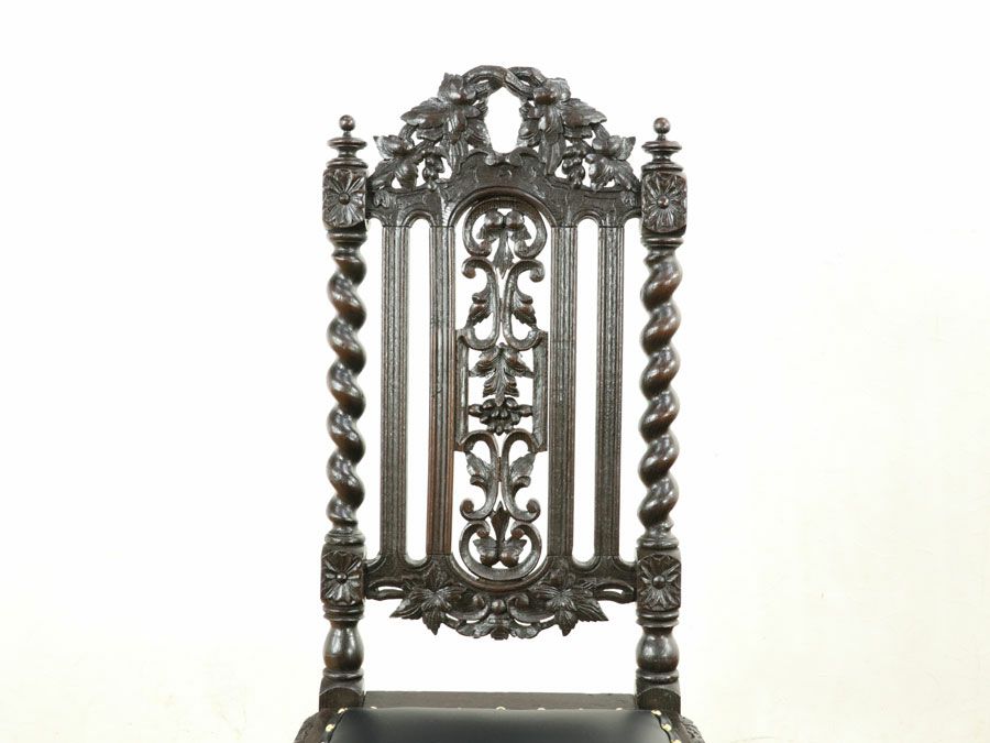 フランス アンティーク 張替済チェア 70485a