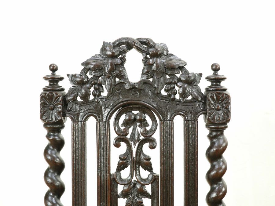 フランス アンティーク 張替済チェア 70485a