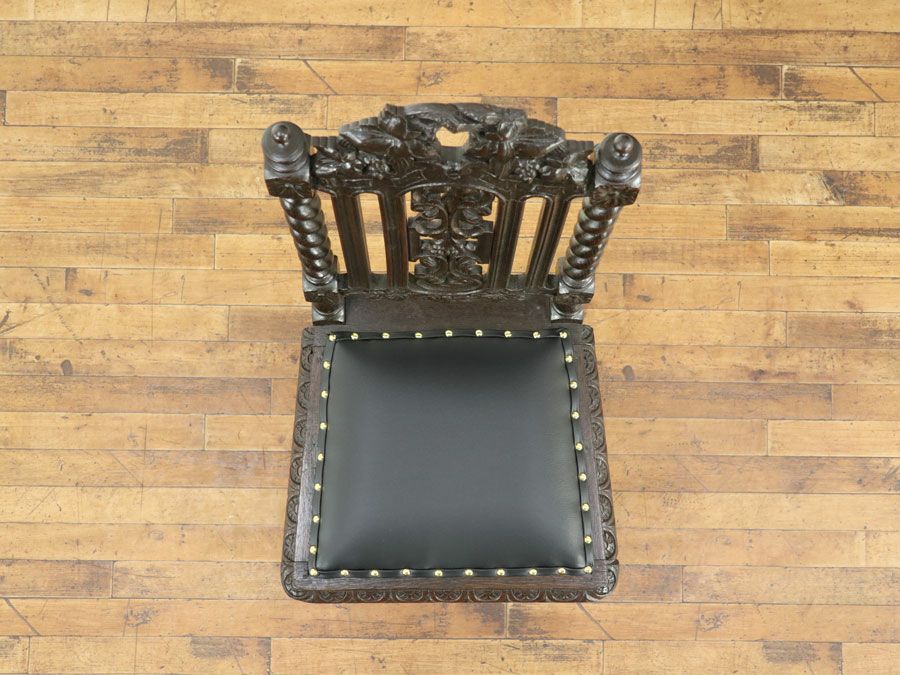 フランス アンティーク 張替済チェア 70485a