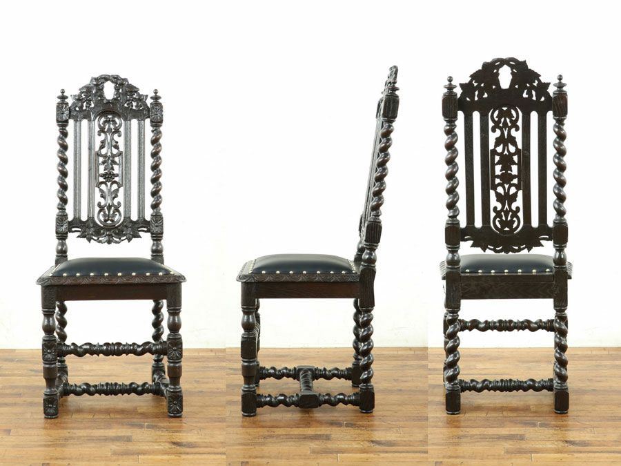 フランス アンティーク 張替済チェア 70485a