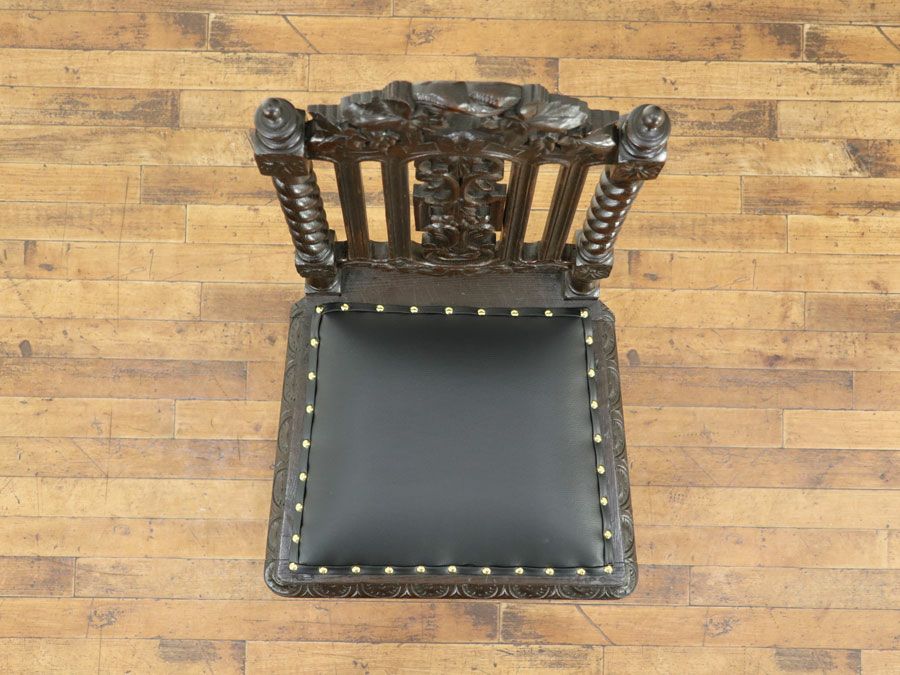 フランス アンティーク 張替済チェア 70485b