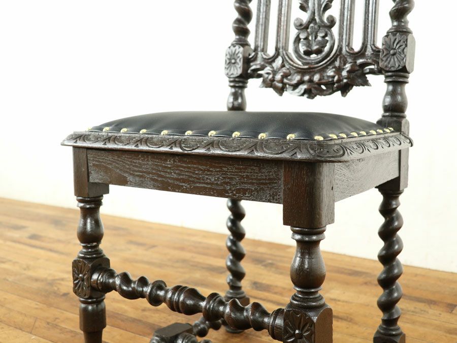 フランス アンティーク 張替済チェア 70485c