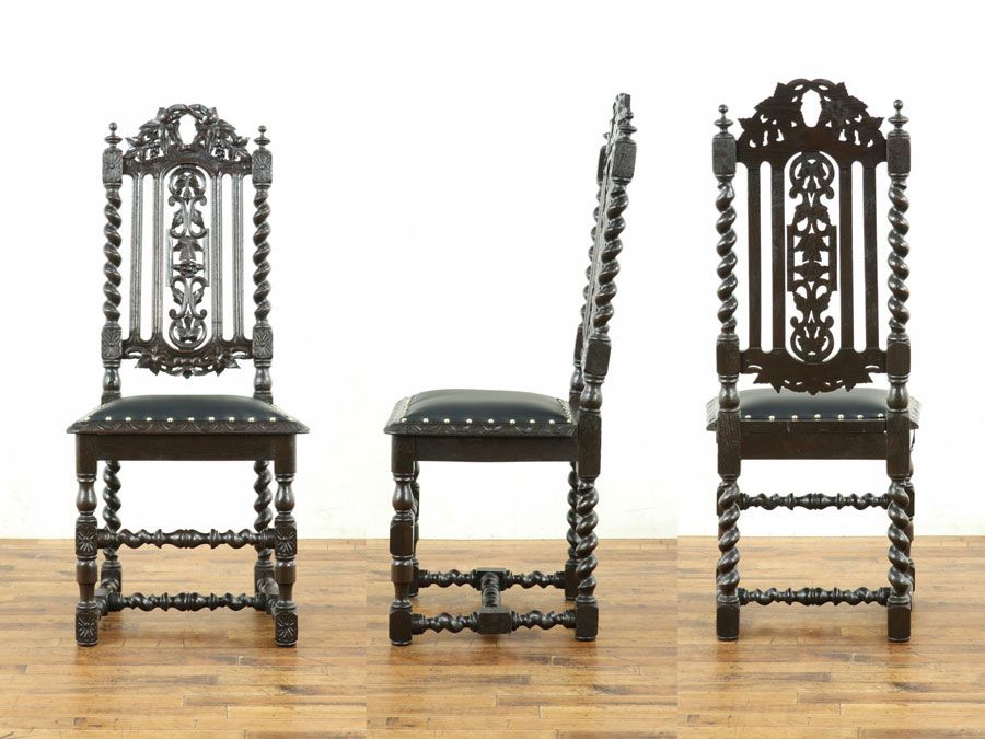 フランス アンティーク 張替済チェア 70485c