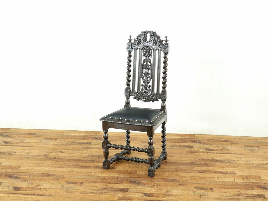 フランス アンティーク 張替済チェア 70485d