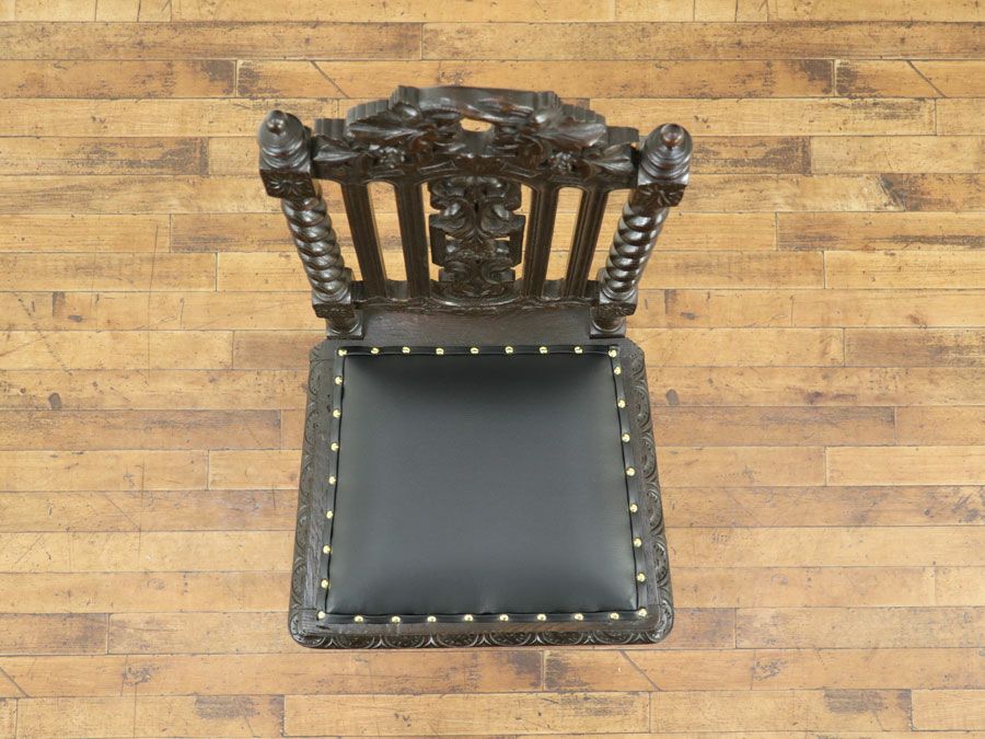 フランス アンティーク 張替済チェア 70485d