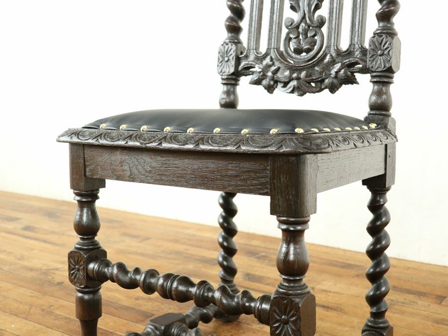 フランス アンティーク 張替済チェア 70485d