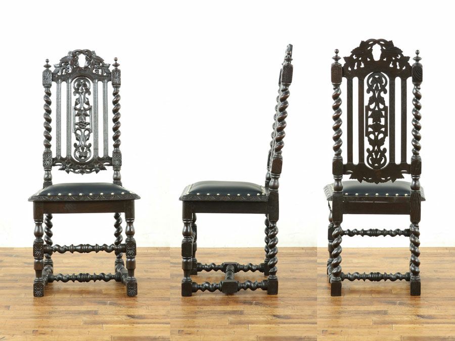 フランス アンティーク 張替済チェア 70485d