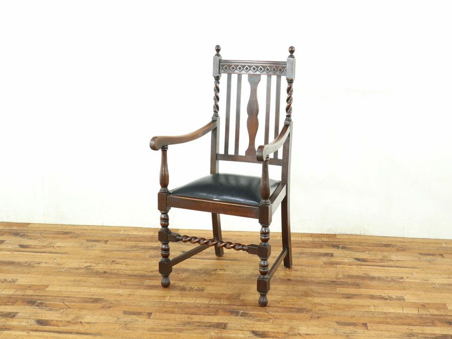 アンティーク家具 張替済アームチェア 59035