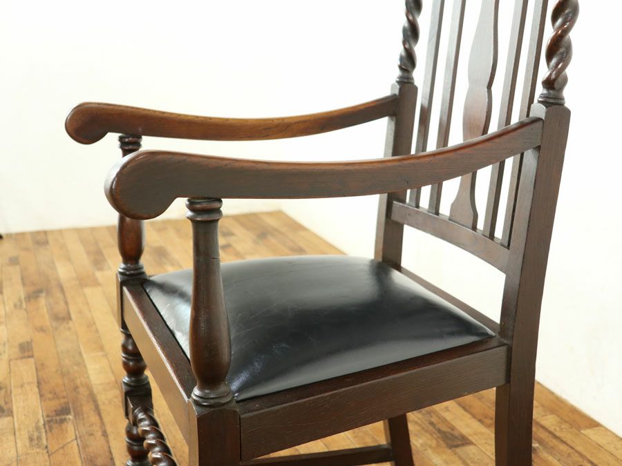 アンティーク家具 張替済アームチェア 59035