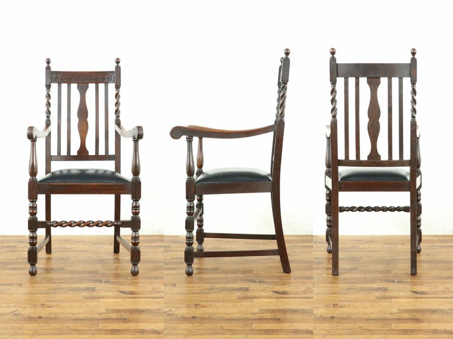 アンティーク家具 張替済アームチェア 59035