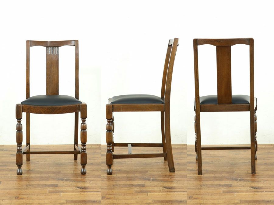 アンティーク家具 張替済チェア*4 59177