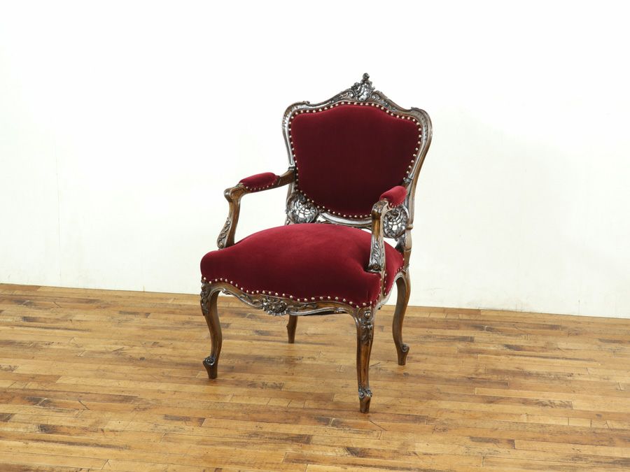 アンティーク家具 張替済アームチェア 64802c