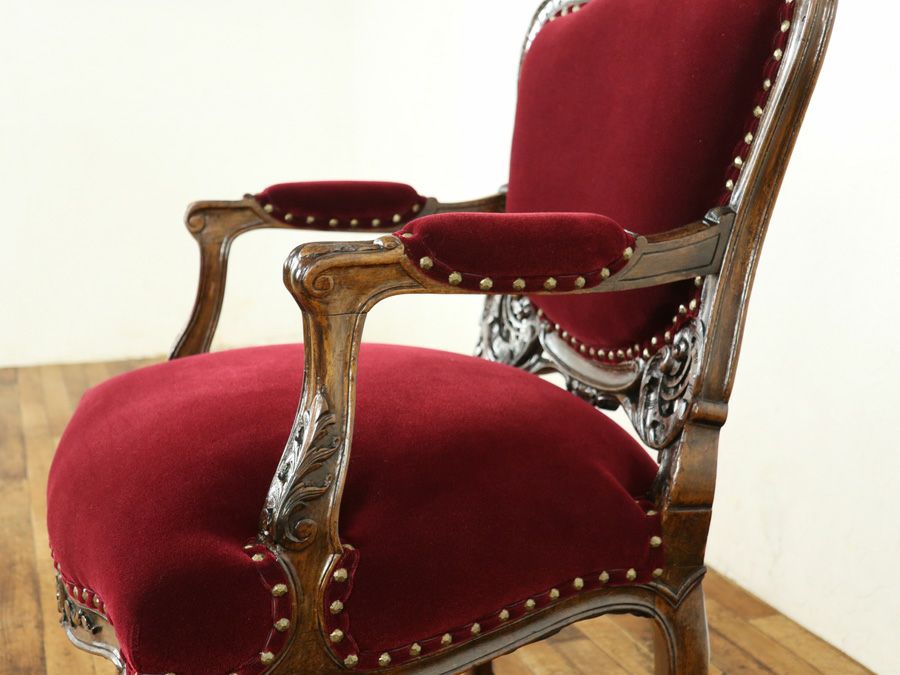 アンティーク家具 張替済アームチェア 64802c