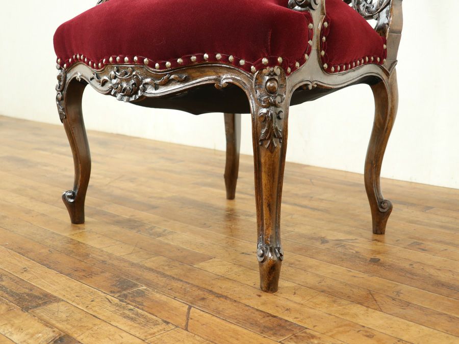 アンティーク家具 張替済アームチェア 64802c