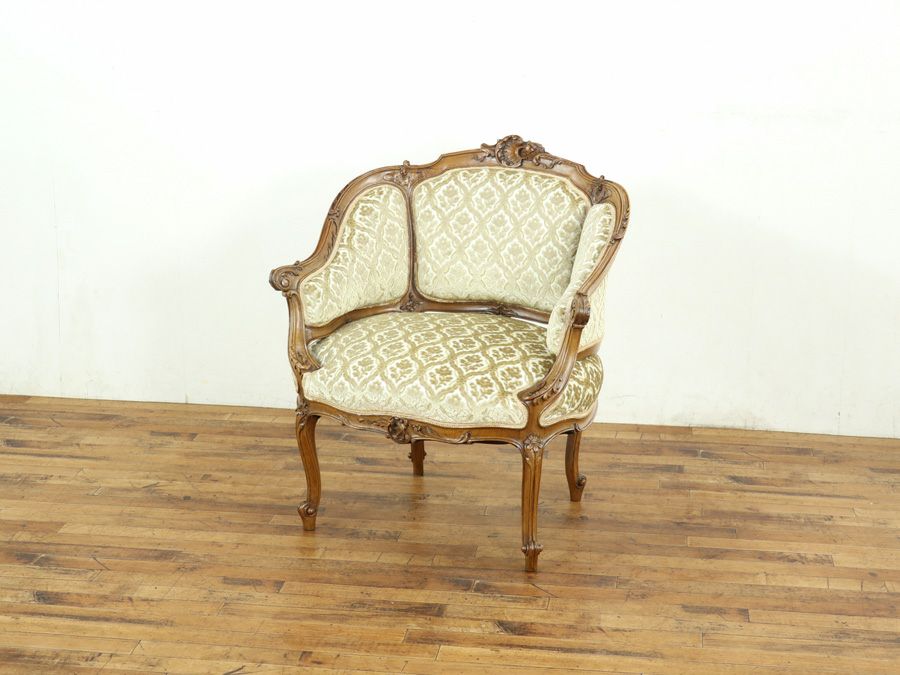 アンティーク家具 張替済アームチェア 64895b