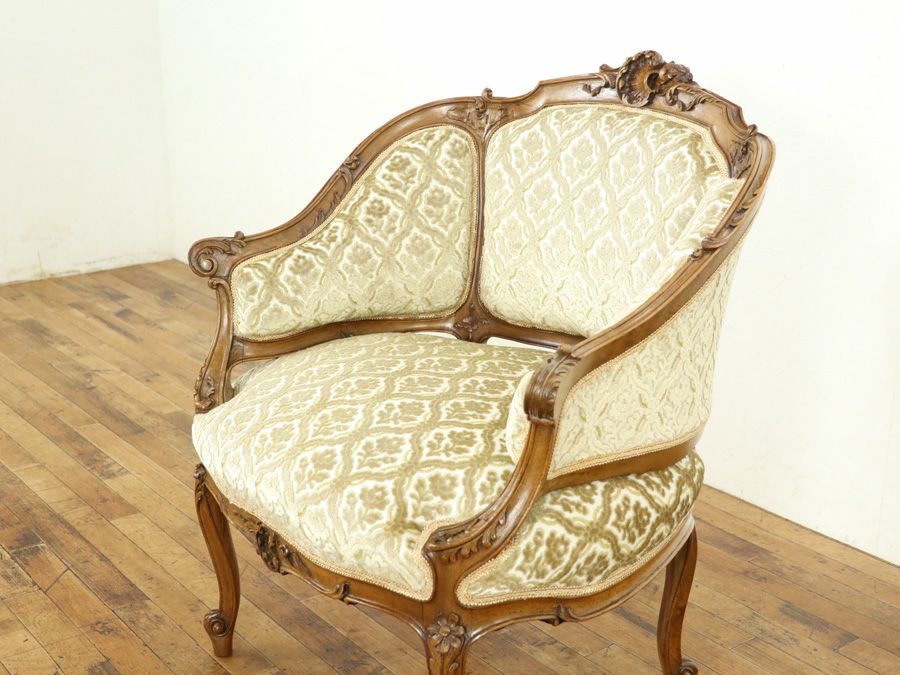 アンティーク家具 張替済アームチェア 64895b