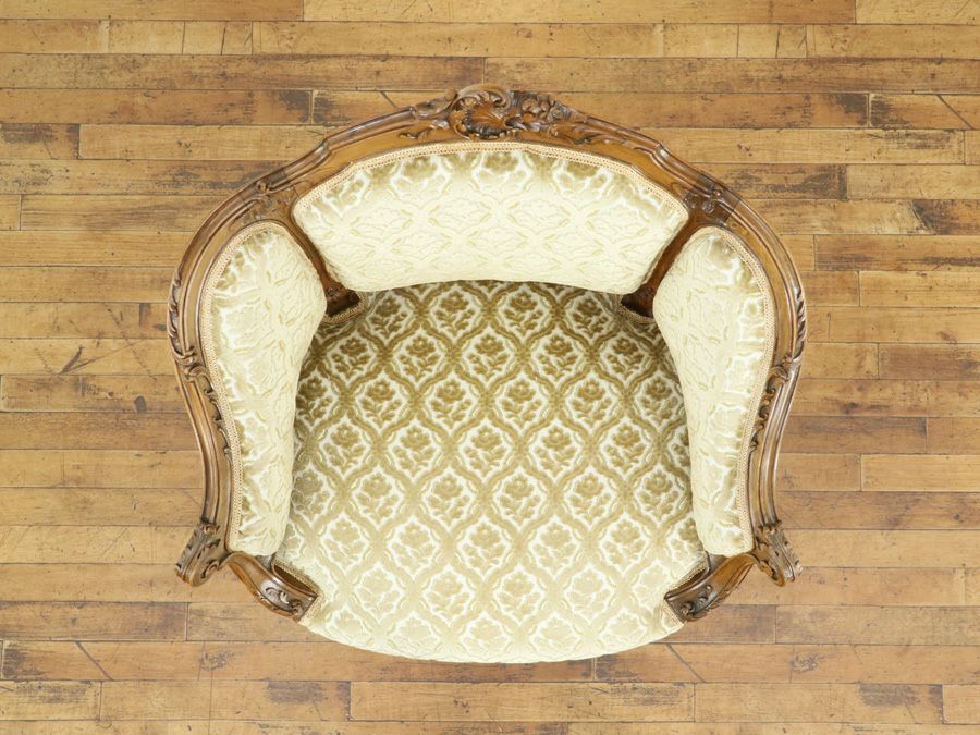 アンティーク家具 張替済アームチェア 64895b