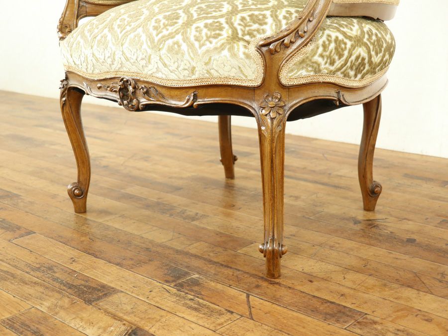 アンティーク家具 張替済アームチェア 64895b