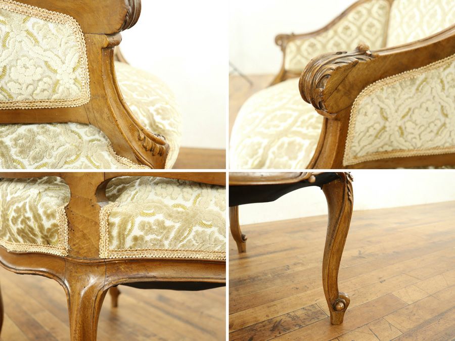 アンティーク家具 張替済アームチェア 64895b