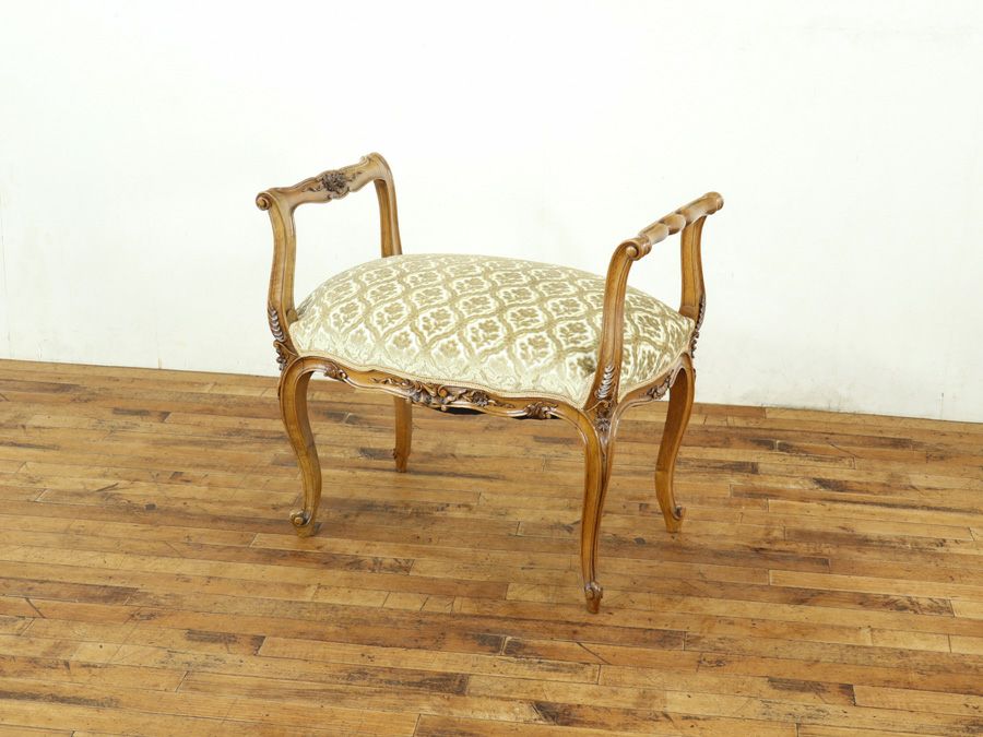 アンティーク家具 張替済スツール 64895e