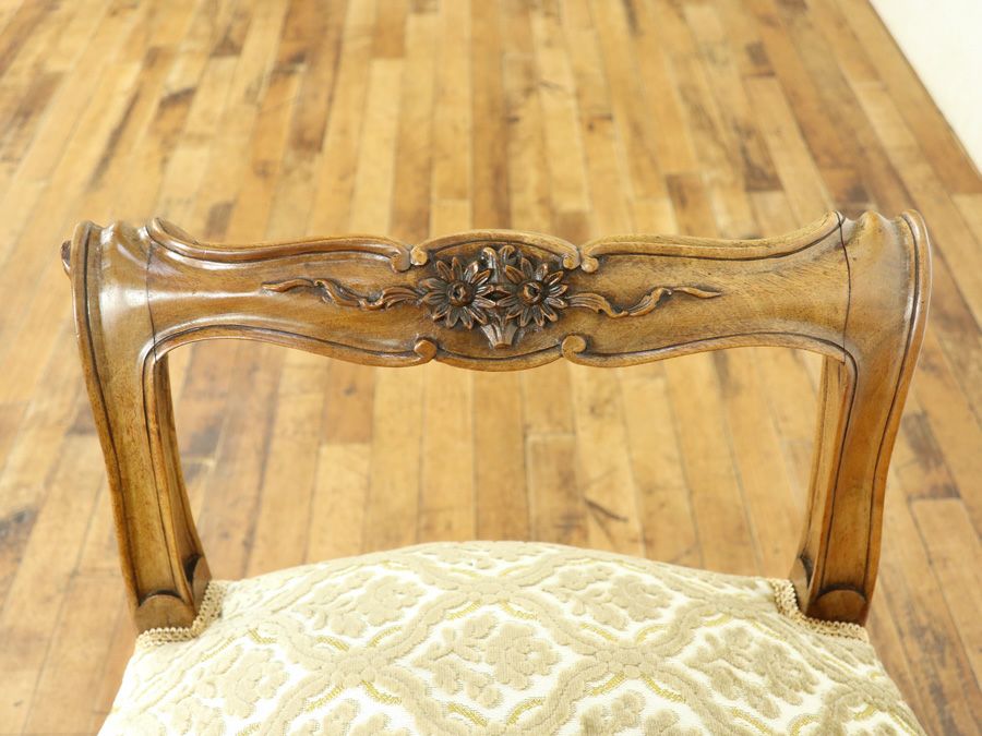 アンティーク家具 張替済スツール 64895e