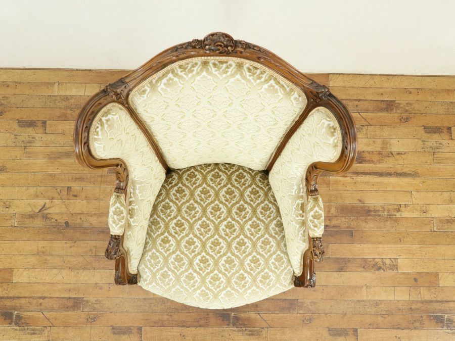 アンティーク家具 張替済アームチェア 64895c